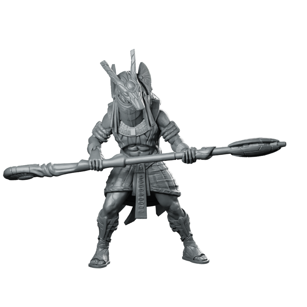 Guldoran Entrance Warrior A Miniature Alien Staff Miniature 360 Spin 01