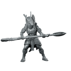 Guldoran Entrance Warrior A Miniature Alien Staff Miniature 360 Spin 01