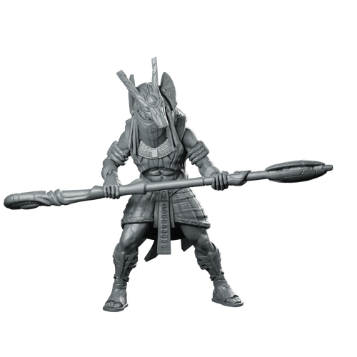 Guldoran Entrance Warrior A Miniature Alien Staff Miniature 360 Spin 01