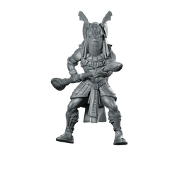 Guldoran Entrance Warrior C Miniature Reptilian Staff Guard Miniature 360 Spin 01