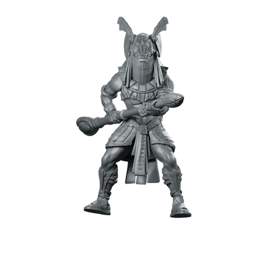 Guldoran Entrance Warrior C Miniature Reptilian Staff Guard Miniature 360 Spin 01