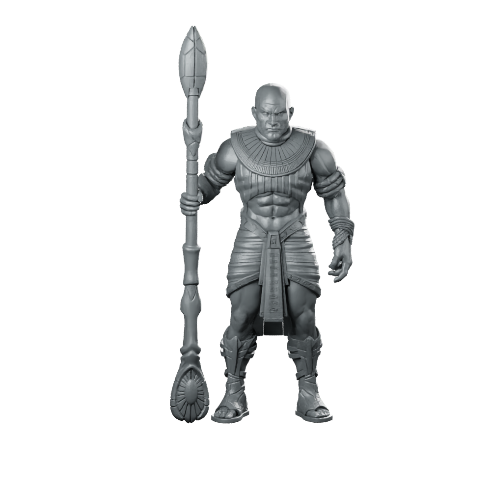 Guldoran Entrance Guard A Miniature Sci-Fi Staff Sentry Miniature 360 Spin 01
