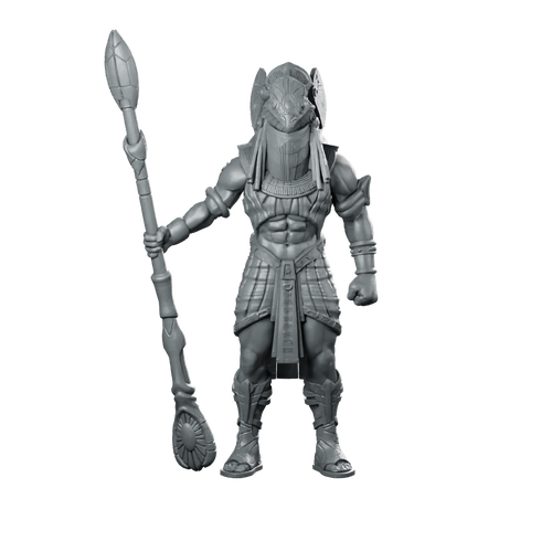 Guldoran Entrance Guard B Miniature Staff Sentinel Sci-Fi Miniature 360 Spin 01