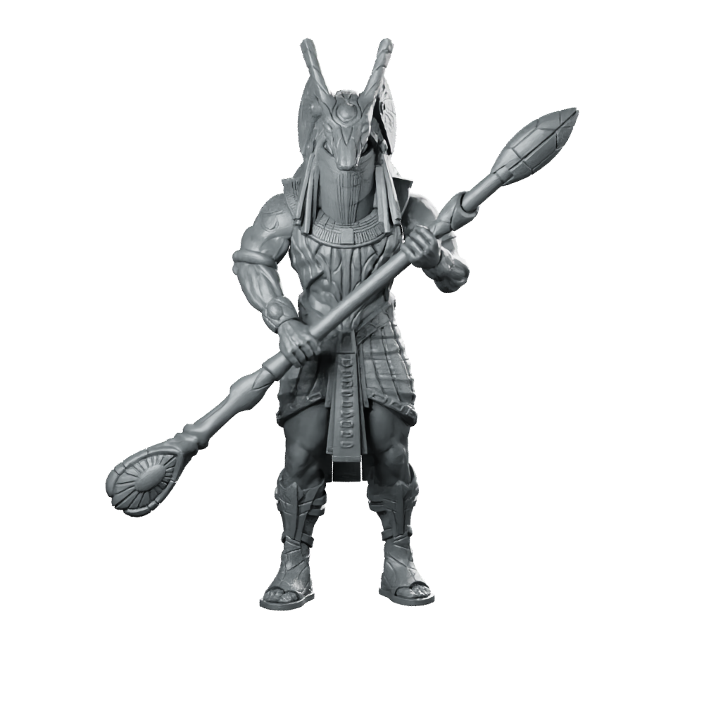 Guldoran Entrance Guard C Miniature Staff Warrior Miniature 360 Spin 01