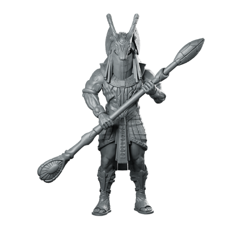 Guldoran Entrance Guard C Miniature Staff Warrior Miniature 360 Spin 01
