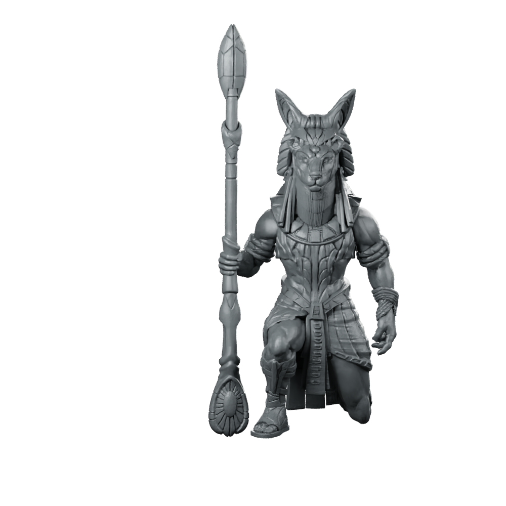 Guldoran Entrance Guard D Miniature Jackal Staff Miniature 360 Spin 01