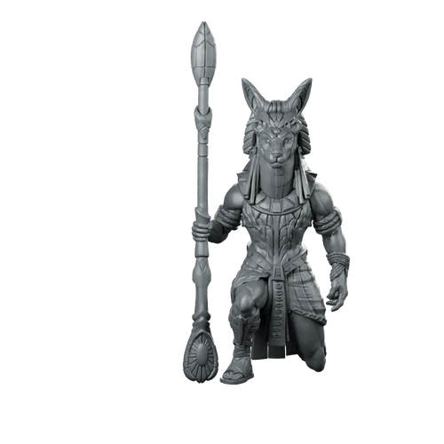 Guldoran Entrance Guard D Miniature Jackal Staff Miniature 360 Spin 01