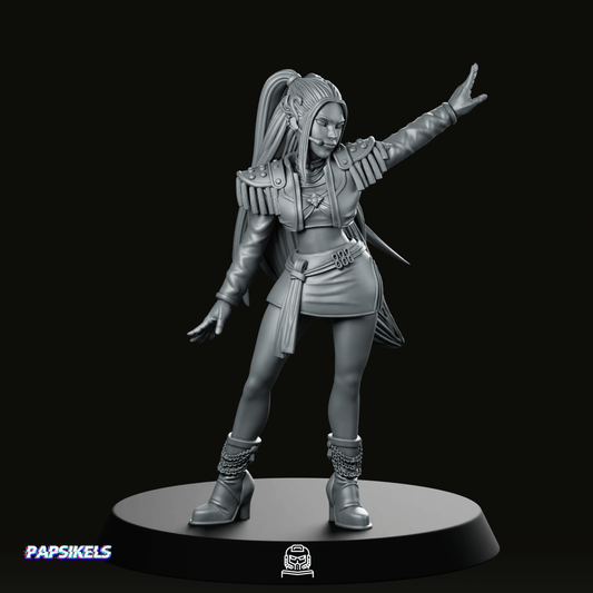Concert Demon Hunter Mira Miniature - Papsikels Miniatures - We Print Miniatures