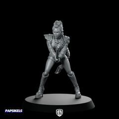 Concert Demon Hunter Rumi 2 Miniature Sci - Fi Swordfighter - Papsikels Miniatures - We Print Miniatures