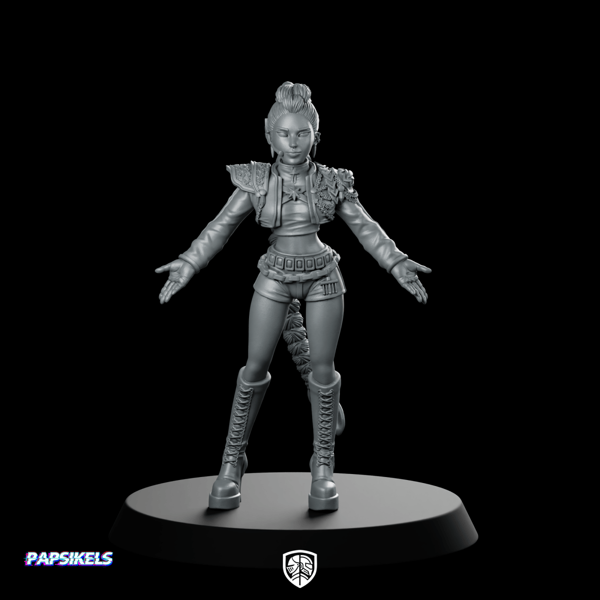 Concert Demon Hunter Rumi Miniature Sci - Fi Cyberpunk - Papsikels Miniatures - We Print Miniatures