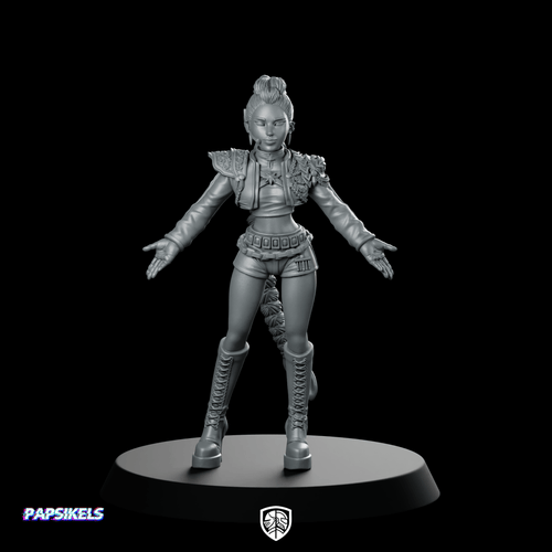 Concert Demon Hunter Rumi Miniature Sci - Fi Cyberpunk - Papsikels Miniatures - We Print Miniatures