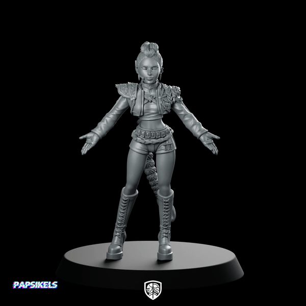 Concert Demon Hunter Rumi Miniature Sci - Fi Cyberpunk - Papsikels Miniatures - We Print Miniatures