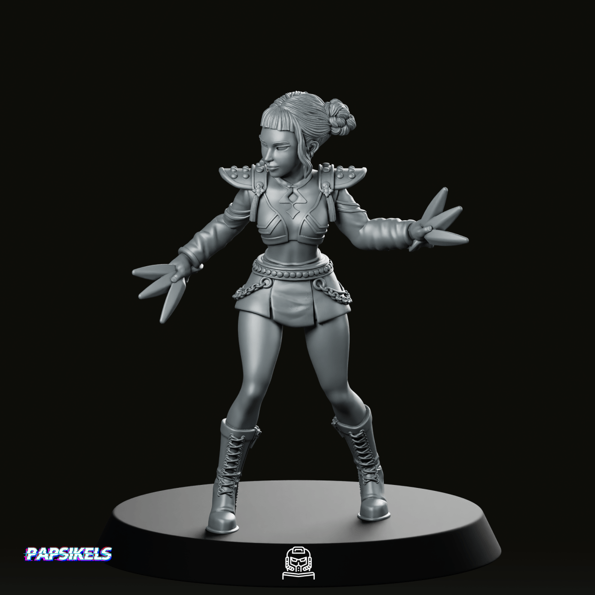 Concert Demon Hunter Zoey 2 Miniature - Papsikels Miniatures - We Print Miniatures