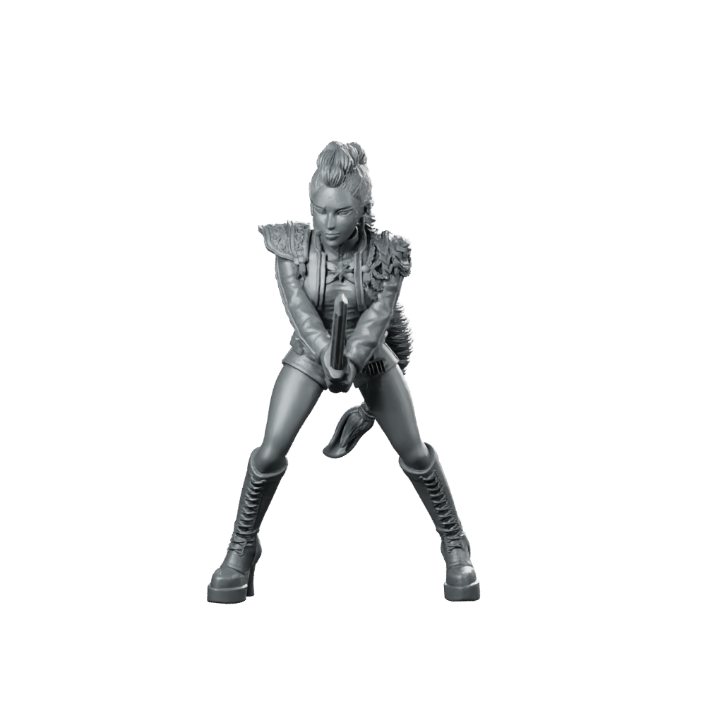 Concert Demon Hunter Rumi 2 Miniature Sci-Fi Swordfighter Miniature 360 Spin 01
