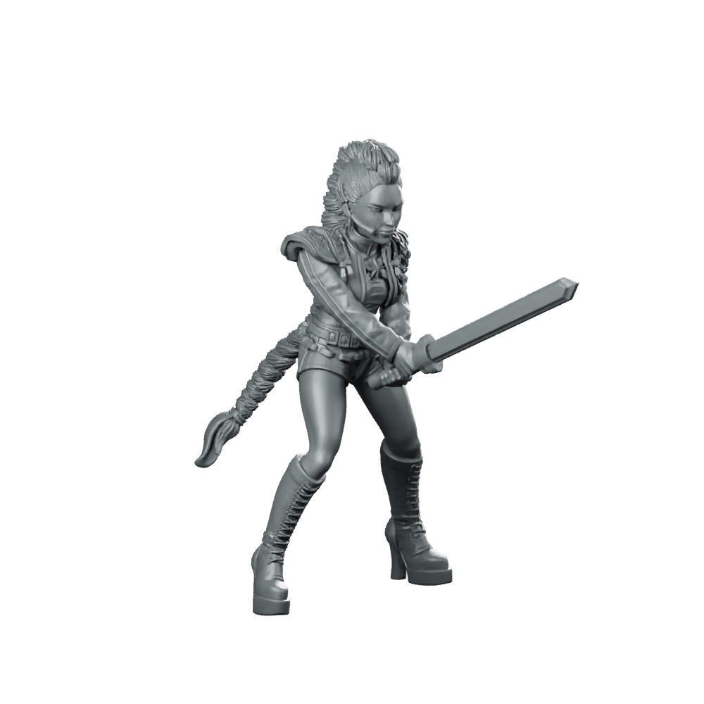 Concert Demon Hunter Rumi 2 Miniature Sci-Fi Swordfighter Miniature 360 Spin 02