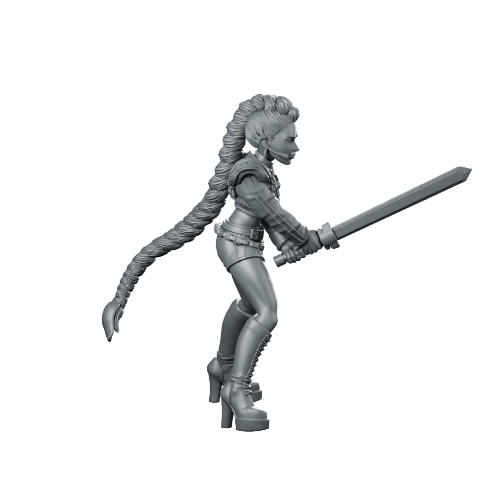 Concert Demon Hunter Rumi 2 Miniature Sci-Fi Swordfighter Miniature 360 Spin 03