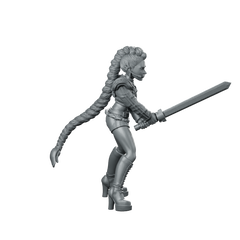 Concert Demon Hunter Rumi 2 Miniature Sci-Fi Swordfighter Miniature 360 Spin 03