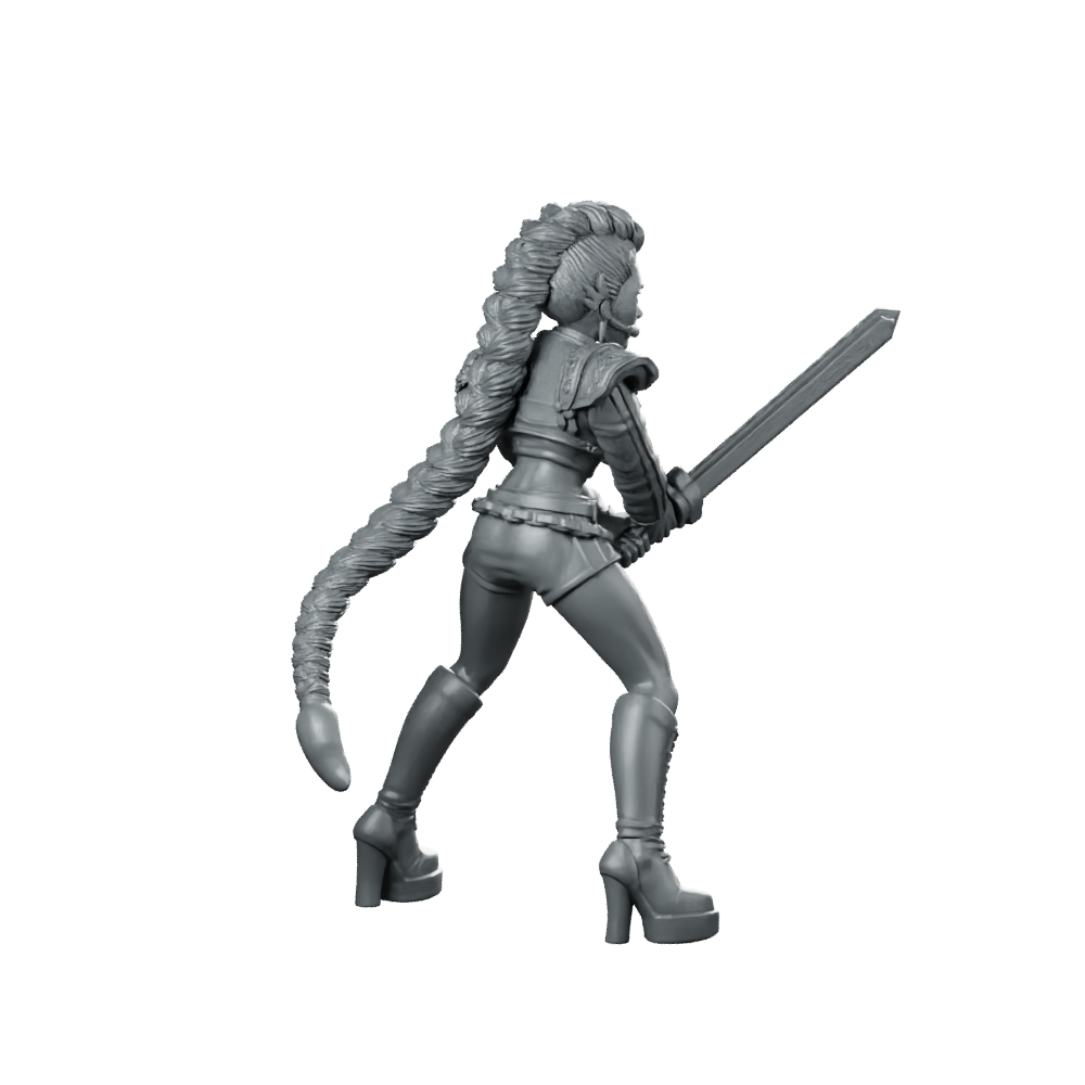 Concert Demon Hunter Rumi 2 Miniature Sci-Fi Swordfighter Miniature 360 Spin 04