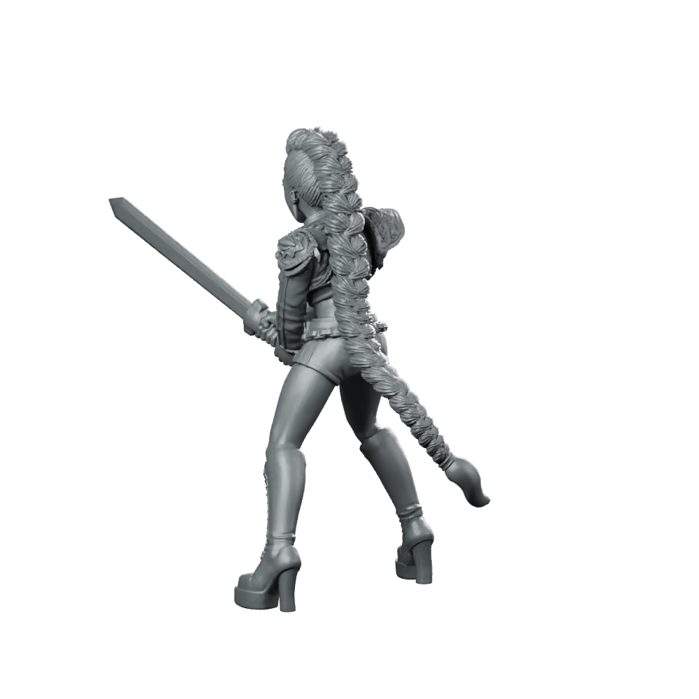 Concert Demon Hunter Rumi 2 Miniature Sci-Fi Swordfighter Miniature 360 Spin 06