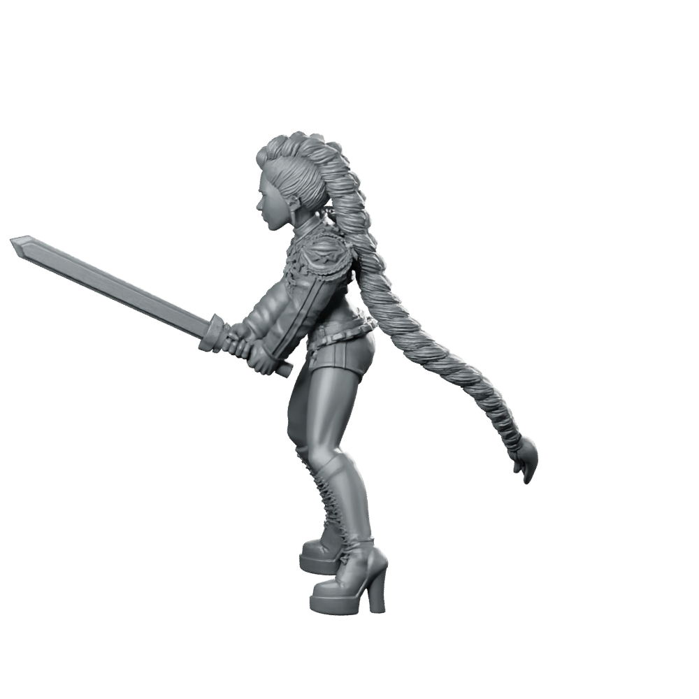 Concert Demon Hunter Rumi 2 Miniature Sci-Fi Swordfighter Miniature 360 Spin 07