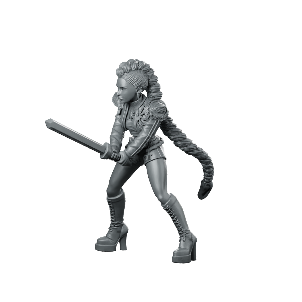 Concert Demon Hunter Rumi 2 Miniature Sci-Fi Swordfighter Miniature 360 Spin 08