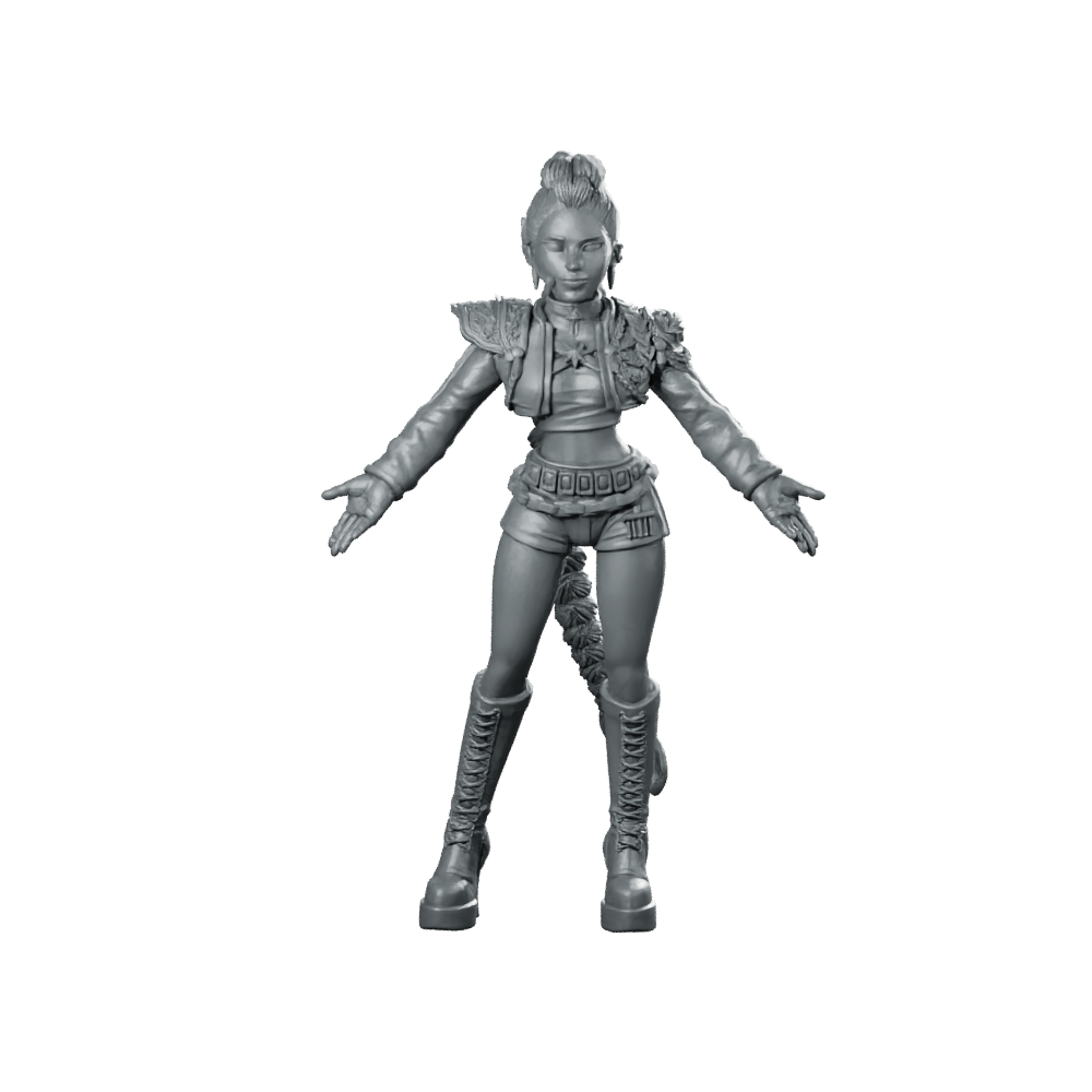 Concert Demon Hunter Rumi Miniature Sci - Fi Cyberpunk - Papsikels Miniatures - We Print Miniatures