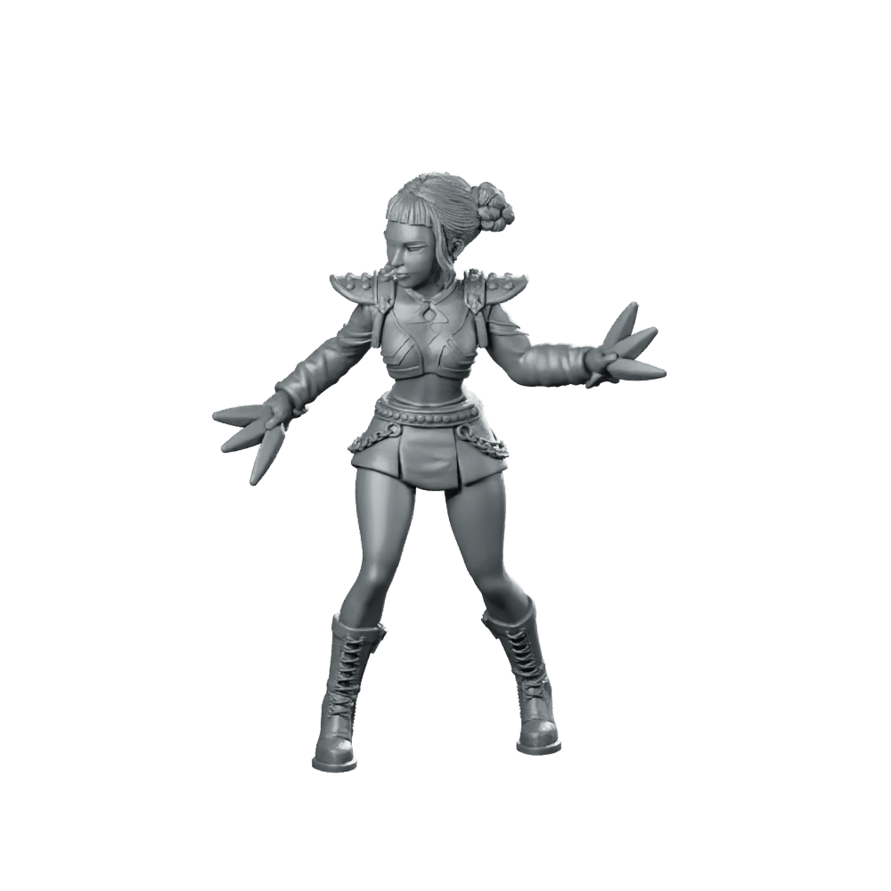 Concert Demon Hunter Zoey 2 Miniature Sci - Fi Cyberpunk - Papsikels Miniatures - We Print Miniatures