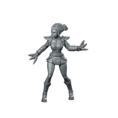 Concert Demon Hunter Zoey 2 Miniature Sci - Fi Cyberpunk - Papsikels Miniatures - We Print Miniatures