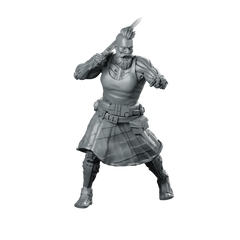 Conor Lynch 01 Miniature Cyberpunk Kilt Warrior Miniature 360 Spin 01