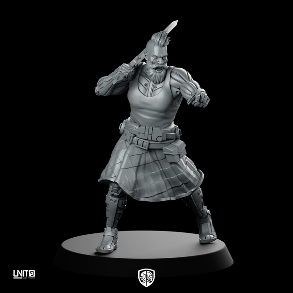 Conor Lynch 01 Miniature Cyberpunk Kilt Warrior