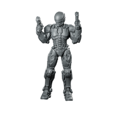 Cop Robo 2014 Black 3 Cyborg Enforcer Miniature 360 Spin 01