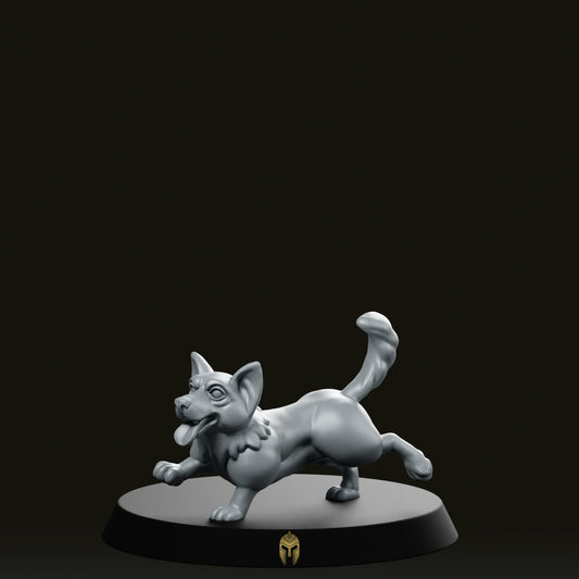 Corgi Running 03 Miniature - Vae Victus Miniatures - We Print Miniatures