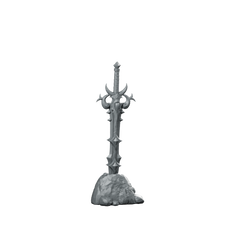 Cormag Sword Miniature Cursed Demon Blade Terrain Miniature 360 Spin 01