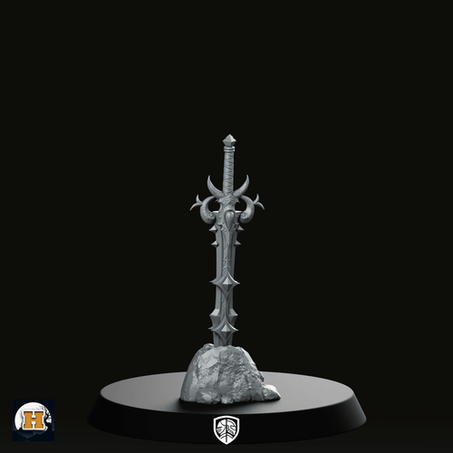 Cormag Sword Miniature Cursed Demon Blade Terrain - Haito - We Print Miniatures