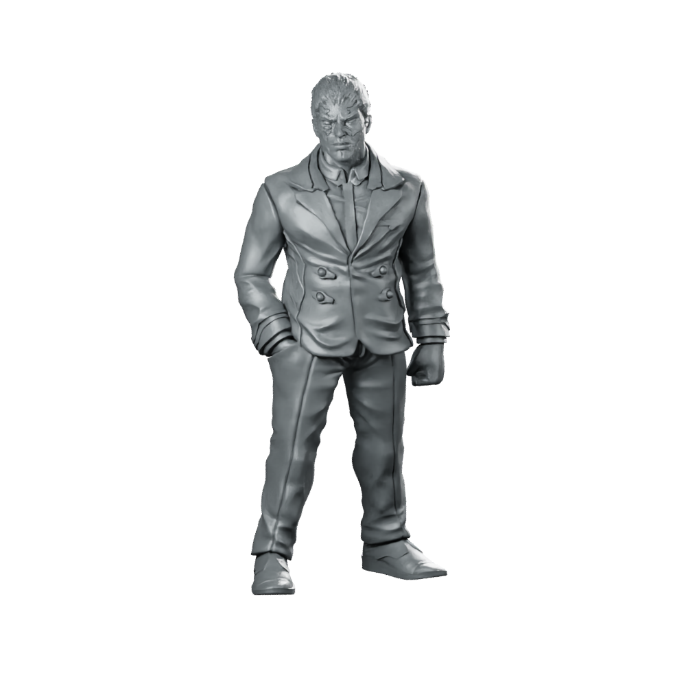 Cyberpunk Corporate Fixer Miniature Resin Sci-Fi RPG Miniature 360 Spin 01