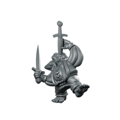 Corrupted Halfling Sword Swallower Miniature Dark Fantasy NPC Miniature 360 Spin 01