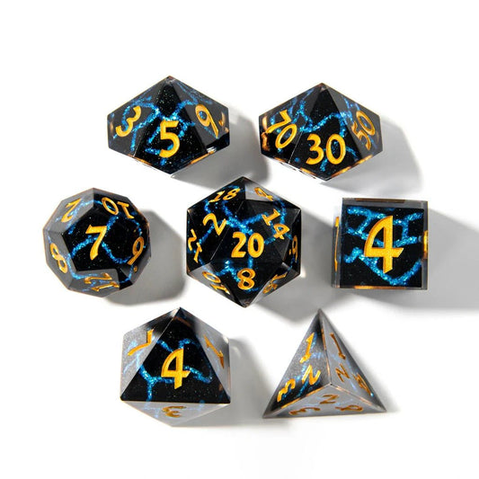 Cosmic Fracture | Art Core Dice| 7 Piece Set - Tabletop Dominion - We Print Miniatures