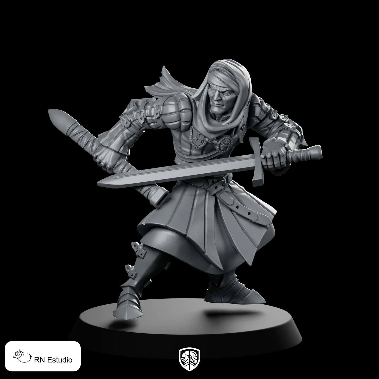 Count Giobaldo Assassin Miniature Hooded Dual-Blade Commander