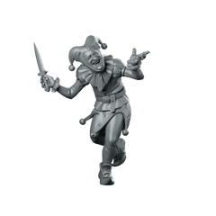 Court Jester Miniature Jester Assassin - CastNPlay - We Print Miniatures