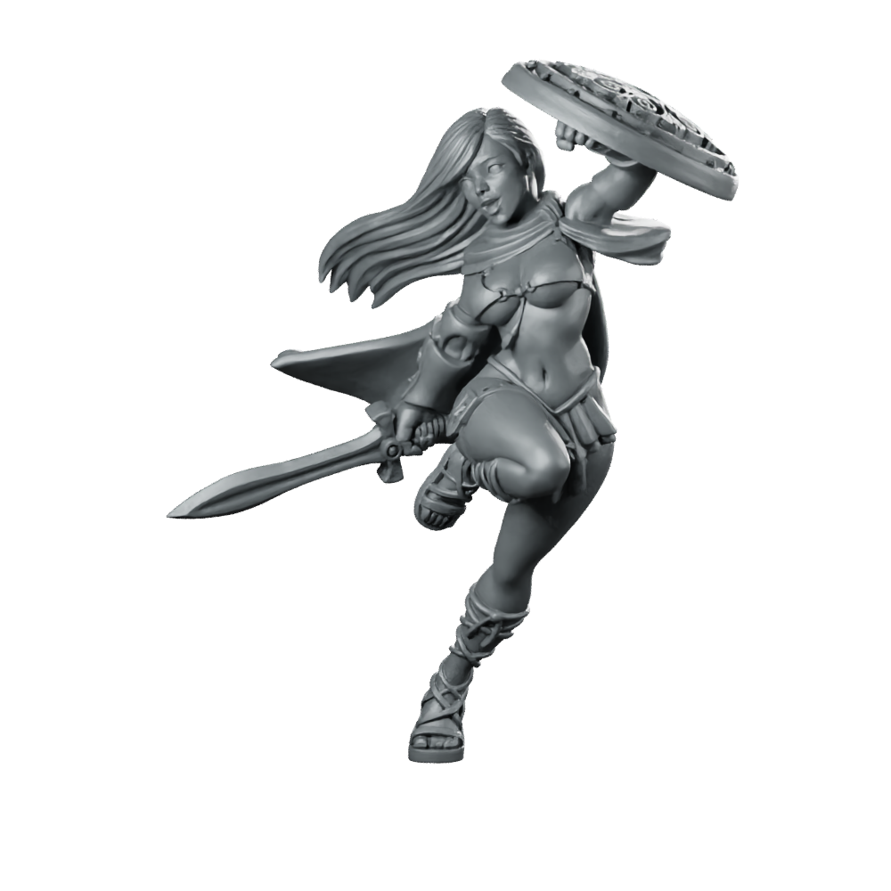 Crescendia Miniature Shieldmaiden Miniature 360 Spin 01