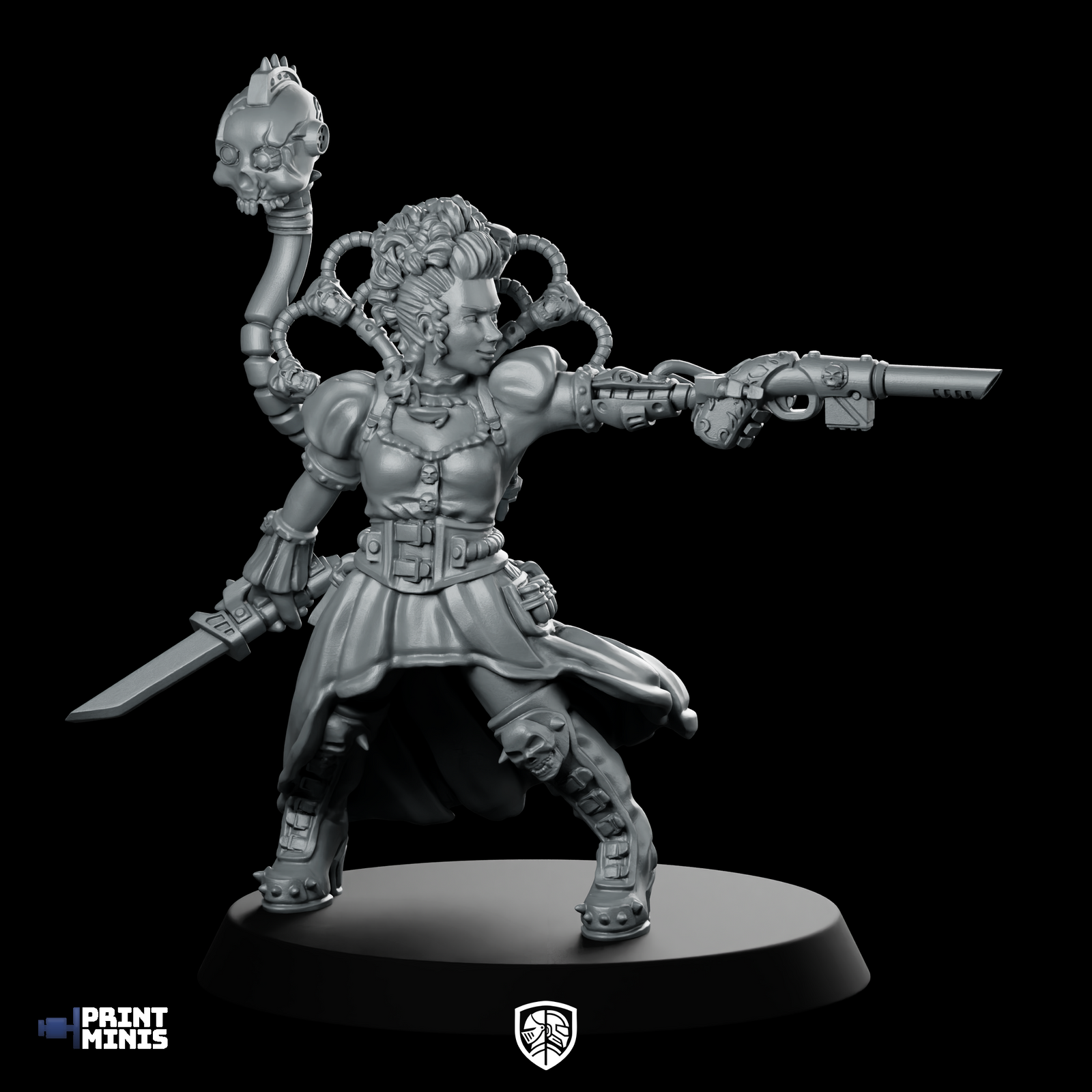 Cressida Bounty Hunter Miniature Cyberpunk Sci-Fi Gunslinger