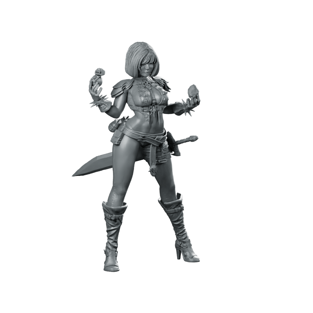 Crimson Miniature Glamour Rogue Sorceress Fantasy Resin - Haito - We Print Miniatures