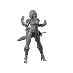 Crimson Miniature Glamour Rogue Sorceress Fantasy Resin - Haito - We Print Miniatures