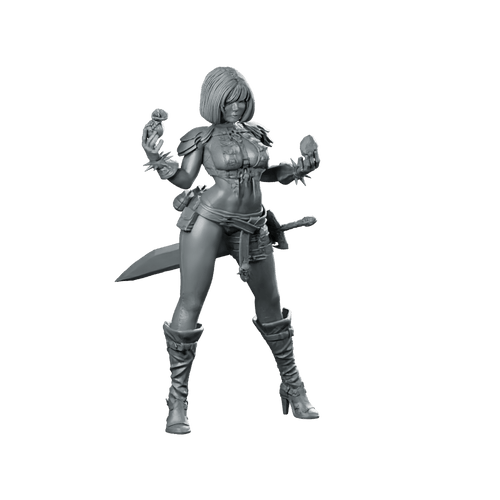 Crimson Miniature Glamour Rogue Sorceress Fantasy Resin - Haito - We Print Miniatures