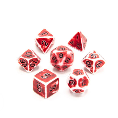 Crimson Relic | Acrylic Dice | 7 Piece Set - Tabletop Dominion - We Print Miniatures