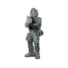 Cristoph Spaceborne Defender D Shock Trooper Gunner Miniature 360 Spin 01