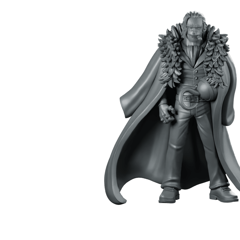 Crocodile One Piece Miniature Cigar Warlord Villain Hero - RN Estudio - We Print Miniatures