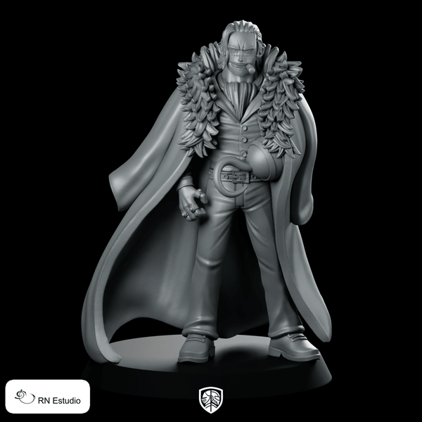 Crocodile One Piece Miniature Cigar Warlord Villain Hero - RN Estudio - We Print Miniatures
