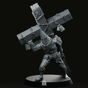 Loopgraafsoldaat Kruisdrager Miniatuur Grimdark Kruisvaarder Geloof