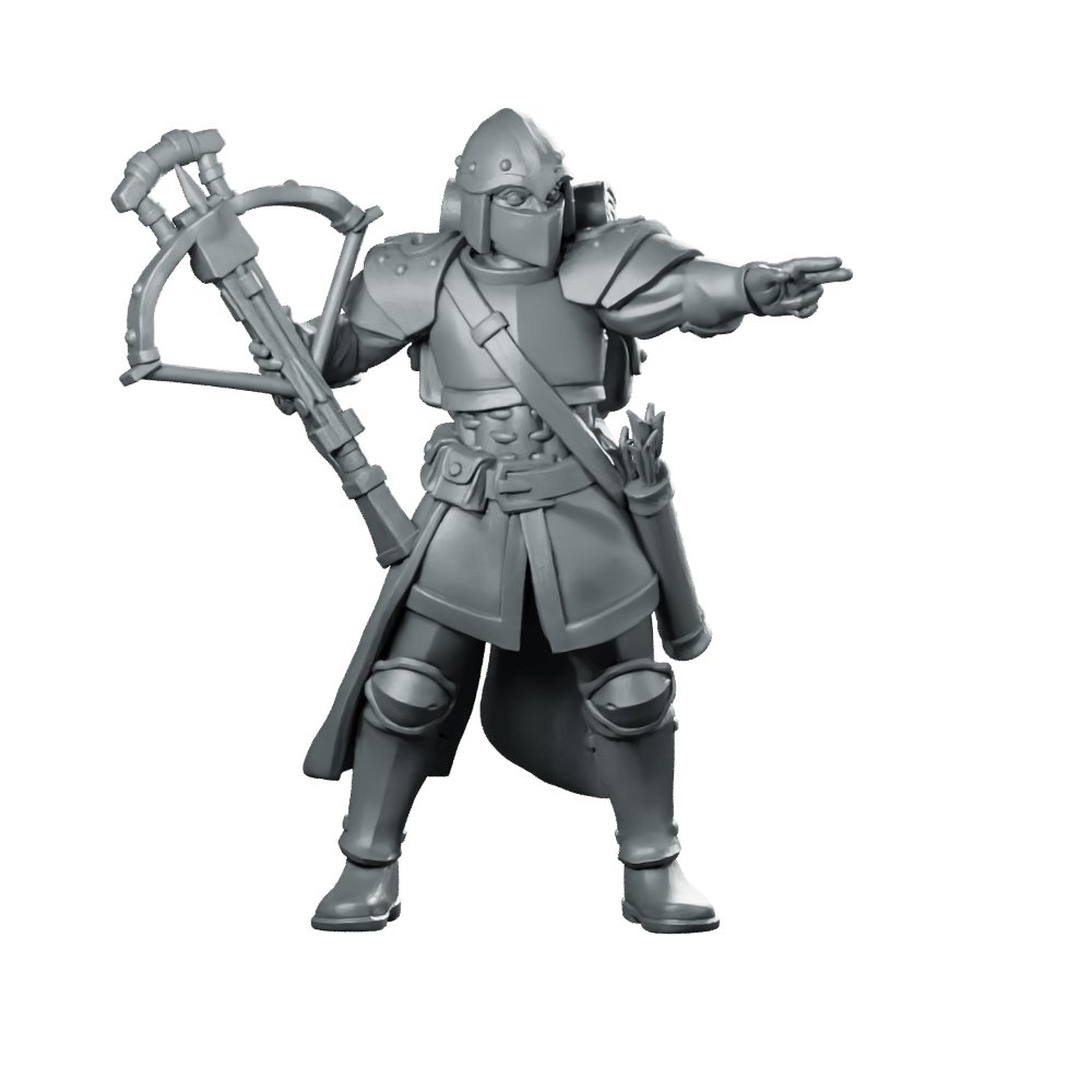 Crossbow 02 Miniature Crossbowman Armour Sentinel - Galaad - We Print Miniatures